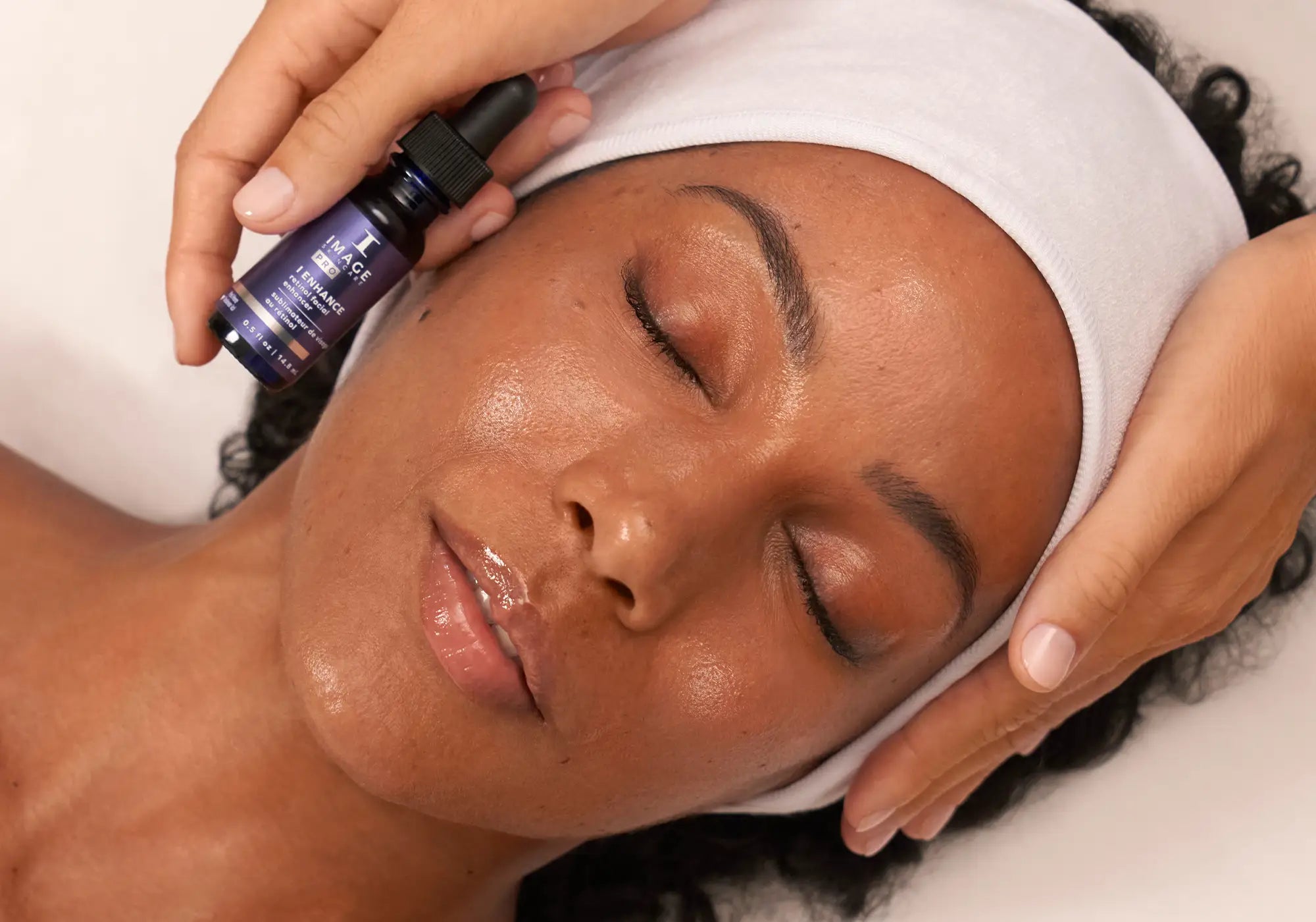 Woman getting a peel treatment